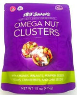 180 Snacks, Omega Nut Clusters, with Almonds, Walnuts, Pumpkin Seeds, Pecans, Cranberries, and Chia Seeds, Net WT. 15 oz