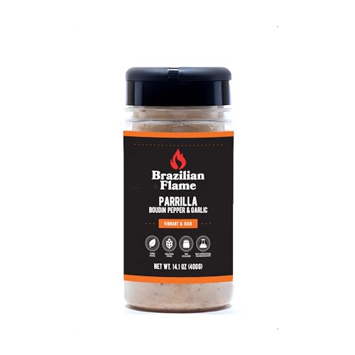 Brazilian Flame Parrilla Seasoning - Parrilla Boudin Pepper & Garlic - 14.1oz