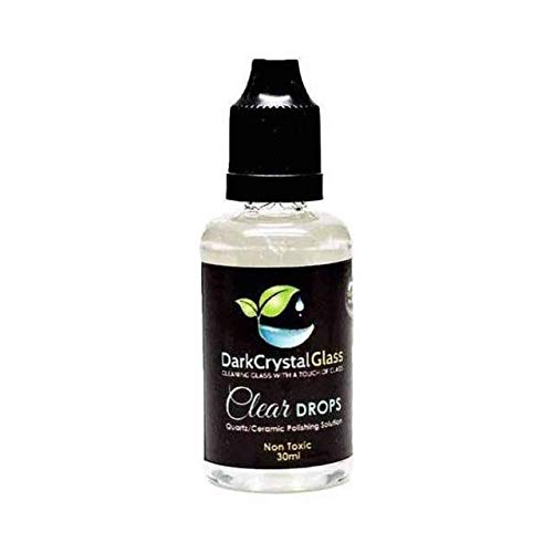 Dark Crystal Glass and Quartz Natural Cleaning Solution -30ml- Clear Drops Pack of (1)