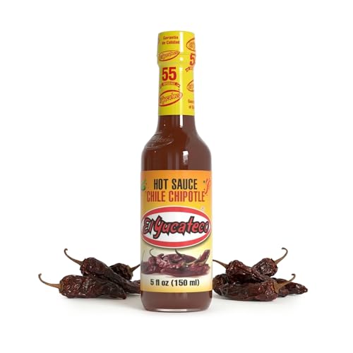 El Yucateco Chile Chipotle Hot Sauce, Authentic Mexican Chili Sauce, Bold Flavor, 5 fl oz, Pack of 1
