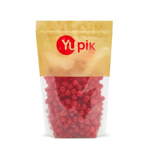 Yupik Sour Cherry Candies, 2.2 lb (35.2 oz), Cherry-Flavored Balls, Sweet & Tart, Chewy Red Gummies, Fun Treat, Sweet Candy, Delicious Snack, Ideal