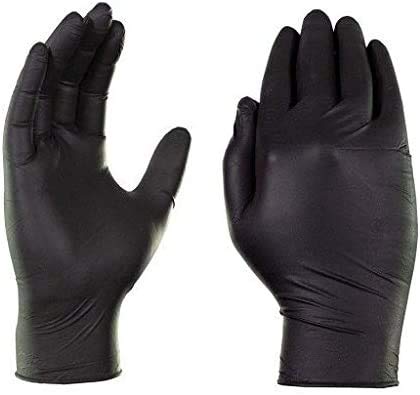 Sysco Classic Black Nitrile Extra Large Gloves Box, 100 Count