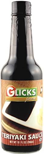 Glicks Gluten Free Teriyaki Sauce, 10 Oz.| Great for Sauces & Marinades | Soy Free | Certified Kosher for Passover