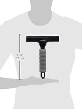 Amazon Basics All-Purpose Window Squeegee with Handle for Car Windshield, Shower, Glass, Mirror Cleaning, Silicone Rubber Blade, Streak-Free Results