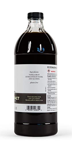 Rodelle Pure Madagascar Bourbon Vanilla Extract, Gluten Free, Baking, 32 Fl Oz.