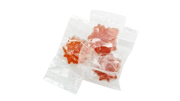 Yupik Maple Leaf Hard Candies With Pure Maple Syrup, 2.2 lb (35.2 oz), Individually Wrapped, Made in Canada, Authentic Flavor, Sweet Candy, Delicious