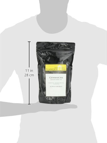 Elmwood Inn Fine Teas, Genmaicha Japanese Green Tea, 16-Ounce Pouches