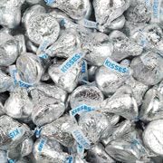 85ct Patriotic Silver Hershey™s Kisses Stars & Stripes Milk Chocolate Bulk Candy for 4th of July Parties, Parade Treats, Dessert Tables and Holiday