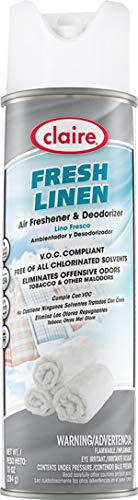 Claire Fresh Linen Air Freshener and Deodorizer; 10 Oz. Net Wt.