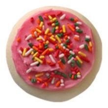 Lofthouse Pink Frosted Cookie, 1.35 Ounce -- 15 per case.
