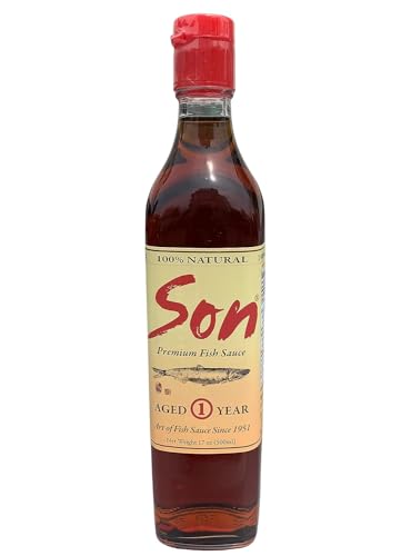 Son Fish Sauce ? Premium Vietnamese Artisanal Fish Sauce Since 1951 | One Year Aged Anchovy Sauce ?8.45 oz Bottle?100% Pure ?GLUTEN FREE, NO
