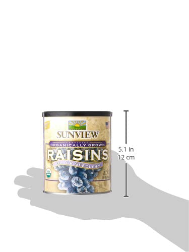 SUNVIEW Organic Black Raisins 3-15oz Canisters