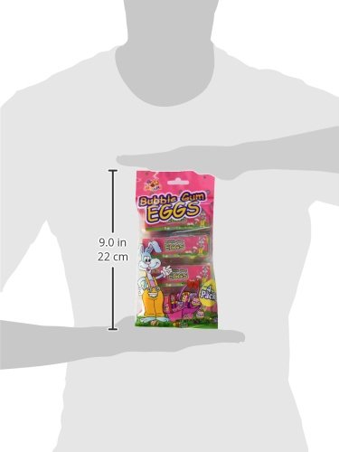 4 Pack of Bubble Gum Easter Eggs Basket Stuffers, 3.5 oz