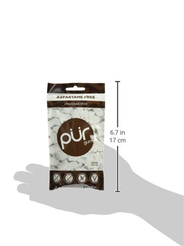 PUR Gum Flavor Assortment Variety Pack (Chocolate Mint & Bubblegum, Pack Of 6)