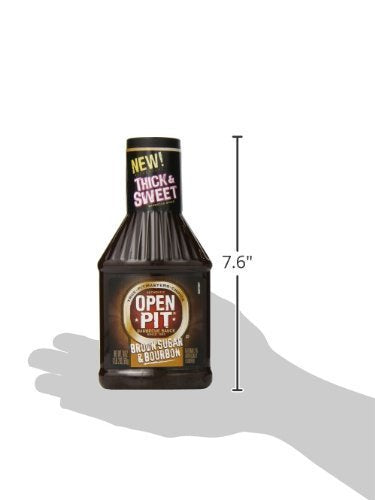 Open Pit -NEW Flavor- Thick and Sweet Barbecue Sauce - Brown Sugar and Bourbon - 18 oz. (Pack of 3)