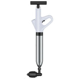 HEPBAK Stainless Steel Toilet Pipe Dredger Pneumatic Household High-pressure Dredging Tool Set Thickened Wall Cylinder Sturdy And Safe (Color: gray)
