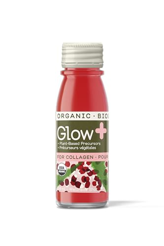 Greenhouse Juice Organic Glow Wellness Shots 12-Count 60ml Glass Bottles, Sweet + Tart Pomegranate + Apple Flavor, Vegan & Gluten-Free