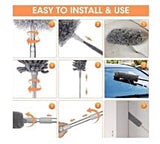 (New) Alta Dusting Products 7-Piece All Duster Combo Set (3 Microfiber Duster Heads with Extention Pole + Synthetic (Rainbow) Duster + Lambs Wool