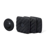Curio Home Goods Ionic Non-Scratch Dish Sponges with Magnetized Holder, Odor Resistant Synthetic Scrub Sponges, 3 Pack, Black