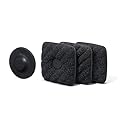 Curio Home Goods Ionic Non-Scratch Dish Sponges with Magnetized Holder, Odor Resistant Synthetic Scrub Sponges, 3 Pack, Black