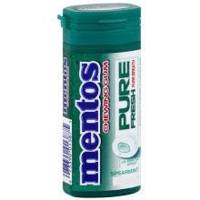 Mentos Pure Spearmint Fresh Gum -- 36 per case.
