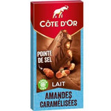 Cote D’Or Chocolat au Lait Amandes Caramelisees et Pointe de Sel 200g (Cote D’Or Milk Chocolate with Caramalised Almond and Salt 200g)