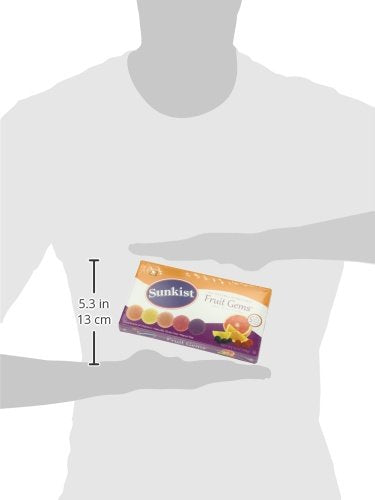 Sunkist Fruit Gems Soft Candy, Assorted Natural Flavors, 14-oz Box