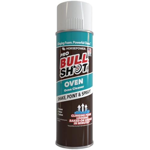 Bull Shot Oven Pro, AS SEEN ON TV, Cling Foam Melts Away Baked-On Grease, Char & Food In Minutes, Professional Strength, Shake, Point & Spray, Made in