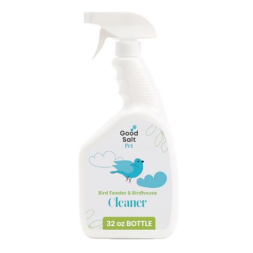 Good Salt Pet Bird Feeder & Birdhouse Cleaner, Natural Bird-Friendly Spray Formula, Made in the USA, 32 Ounce Bottle