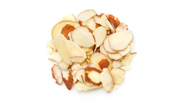 Yupik Sliced California Almonds with Skins, 2.2 lb, Unblanched, Gluten-Free, Kosher, Raw, Good Source of Protein, Fiber, Iron & Calcium, Low in Carb