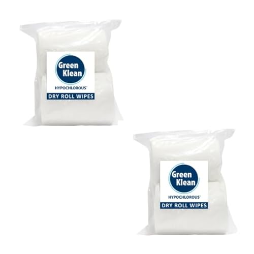 Green Klean Hypochlorous Dry Wipes - 100 Count (4x6) | Lint-Free Disposable | Designed for HOCl Wipes Kits | DIY Cleaning & Sanitizing Cloths (4 Pack)