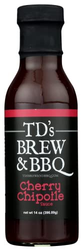 TD's Brew & BBQ "CHERRY CHIPOTLE" Sauce/tds brew and bbq/cherry/chipotle/sweet/smokey/spicy/bbq sauce/barbecue