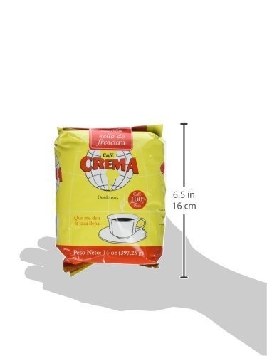 Cafe Crema Ground Coffee from Puerto Rico, 14 Ounce Bag (1 Bag)