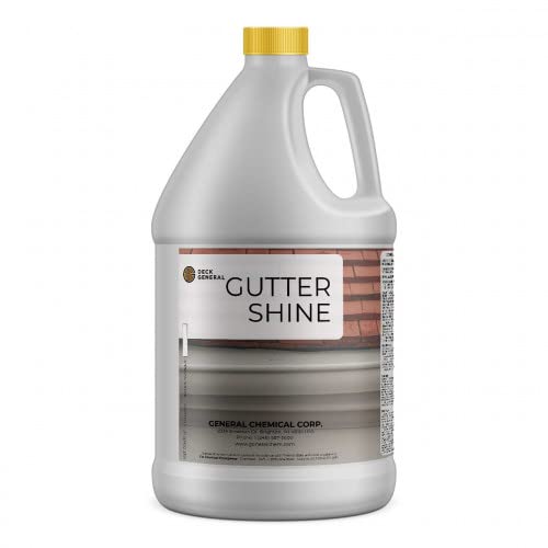 DeckGeneral Gutter Shine Concentrated Cleaner Solution - Best Gutter Cleaner for Rain Gutters - Low VOC, Nonflammable Cleaning - 1 Gallon