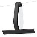 dancemoon JustHang Shower Squeegee for Glass Doors, All-One-Piece Award-Winning Silicone Squeegee with Built-in Hook for Bathroom, Window, Mirror