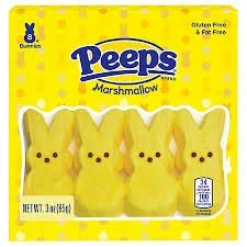 Frankford Peeps Marshmallow and Bunny Plush Easter Gift Set, Yellow, 3 oz, 1 pack, Easter Basket Stuffer