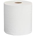 AmazonCommercial 1-Ply White Hardwound Paper Towels, High Capacity Roll, Compatible with Universal Dispensers, FSC Certified, 800 feet per Roll (Pack