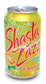Shasta Zazz 12 fl oz, 18 cans, total 216 fl oz