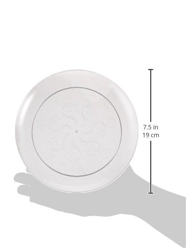 Fineline Settings 20-Piece Savvi Serve Plastic Plate, 7-Inch, Clear