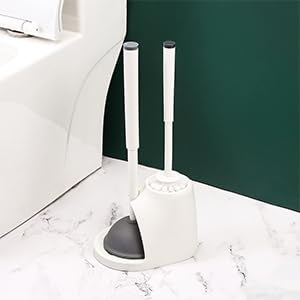 ToiletBuddies Toilet Brush & Plunger Set - Toilet Bowl Cleaner Brush and Holder, 2 in 1 Bristle Toilet Brush & Plunger Set for Bathroom