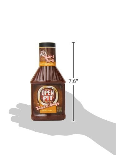 Open Pit Thick & Tangy Barbecue Sauce - 18 Ounce Squeeze Bottle -Original Flavor-(Pack of 4)