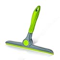 DSV Standard 10" Heavy Duty Green, Grey Window Cleaning Squeegee, Handheld Squeegee for Glass Doors, Windows, Car Windshields & More