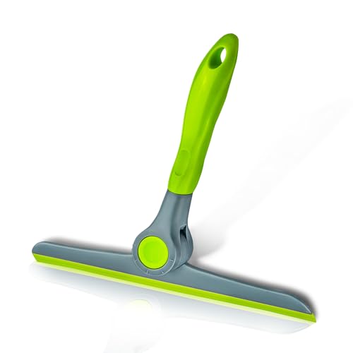 DSV Standard 10" Heavy Duty Green, Grey Window Cleaning Squeegee, Handheld Squeegee for Glass Doors, Windows, Car Windshields & More