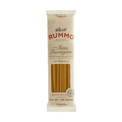 Rummo Fettuccine Pasta N.15 - Fettuccine Pasta Noodles, Dry Pasta, Durum Wheat Fettuccine, Imported from Italy - 16 Ounce (Pack of 3)