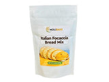 Molibake Italian Focaccia Bread Mix - Pack of 1, 15 oz - Artisan Mediterranean Style with Bell Pepper, Tomato, Onion, Garlic & Herbs