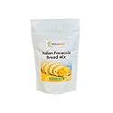 Molibake Italian Focaccia Bread Mix - Pack of 1, 15 oz - Artisan Mediterranean Style with Bell Pepper, Tomato, Onion, Garlic & Herbs