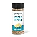 Amazon Grocery, Lemon & Pepper Seasoning Salt, 4.5 Oz