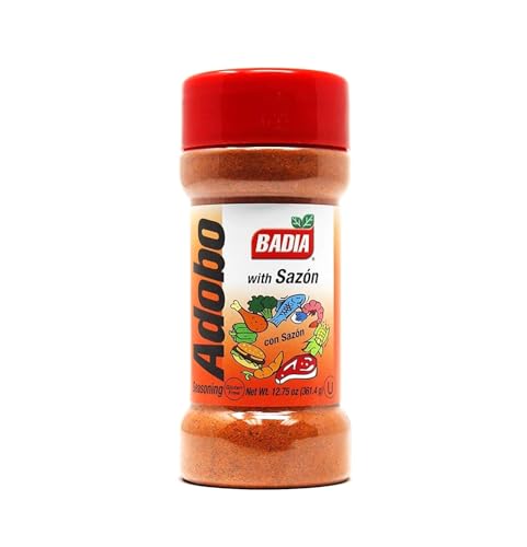 Badia Adobo with Sazon (Adobo con Sazon) All Purpose Seasoning, 12.75 oz - Flavorful Latin Blend for Meats, Rice & Everyday Cooking