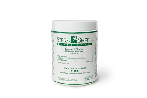 Stera Sheen 4lb Green Label Ice Machine & Ice Maker Cleaner + Sanitizer - Milkstone Remover & Descaler for Scotsman, Soft Serve Equipment