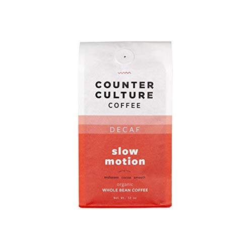 Counter Culture Whole Bean Organic Coffee Decaf (Slow Motion - Medium Roast) Molasses, Cocoa, Smooth - Sustainably Sourced - B Corp - Organic Coffee